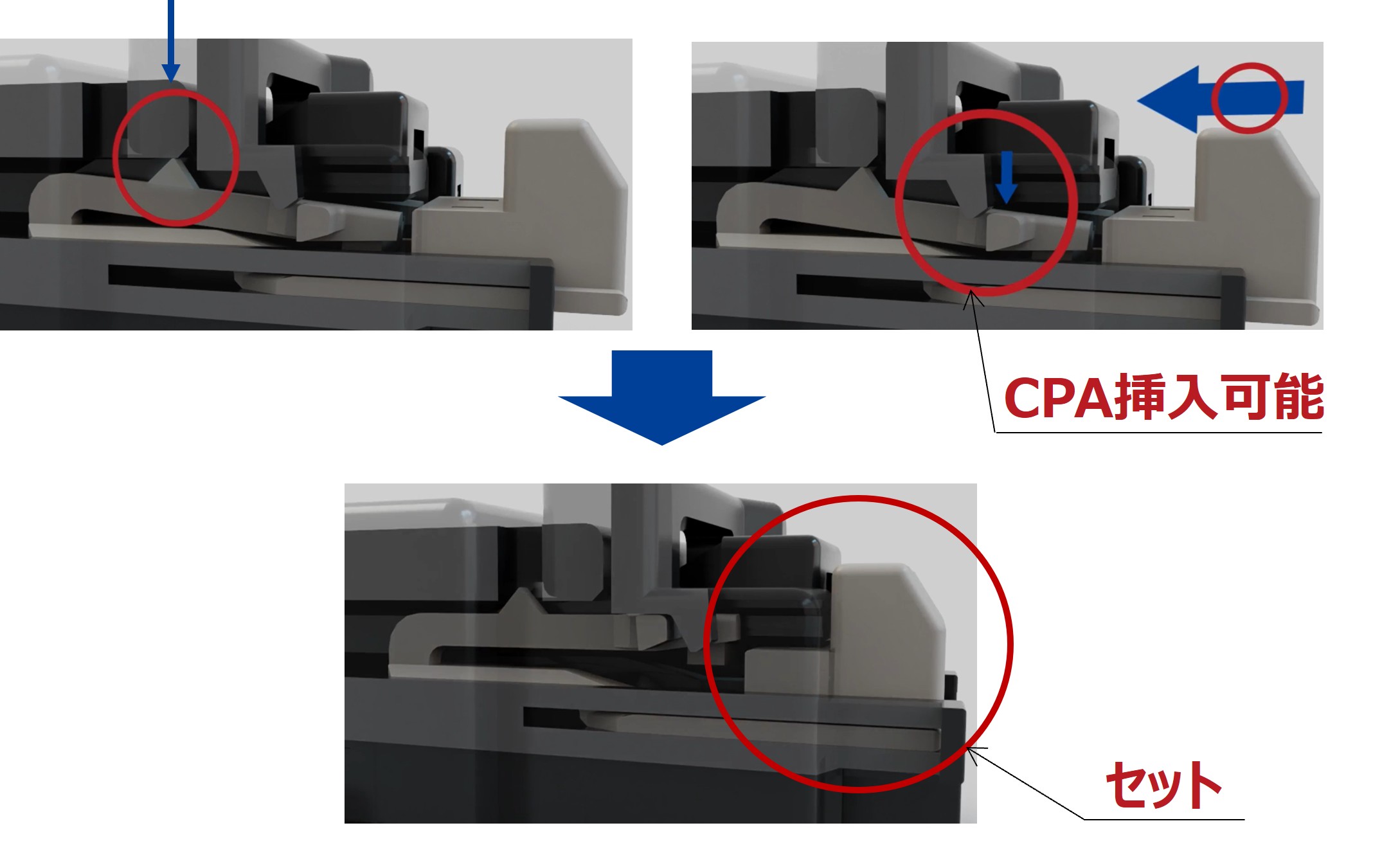 ZE150HVシリーズ CPAによるかん合状態の説明図